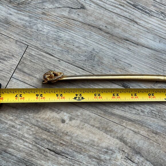 Mimi Di N 1972 Gold Metal Stretch Belt Statement Buckle Old Money Aesthetic 26" - Picture 7 of 8